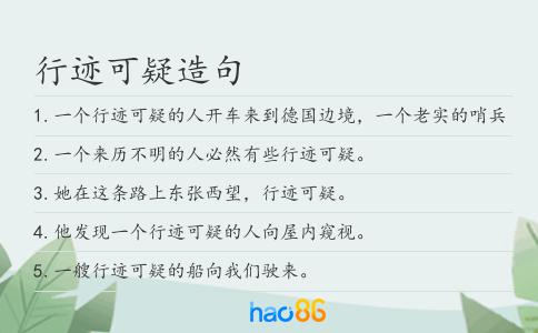 行迹可疑造句
