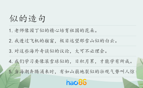 似的造句