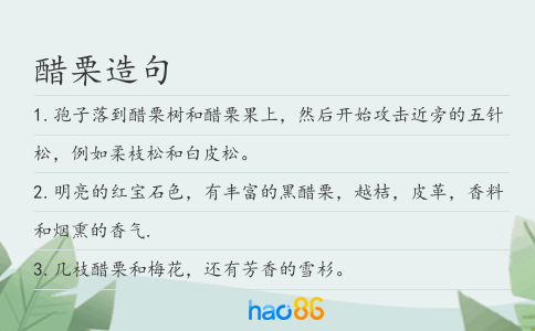 醋栗造句