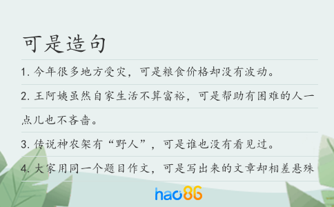 可是造句