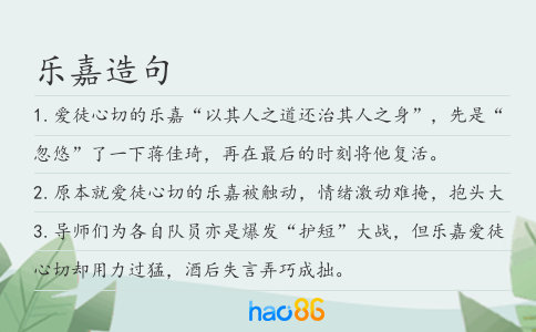 乐嘉造句