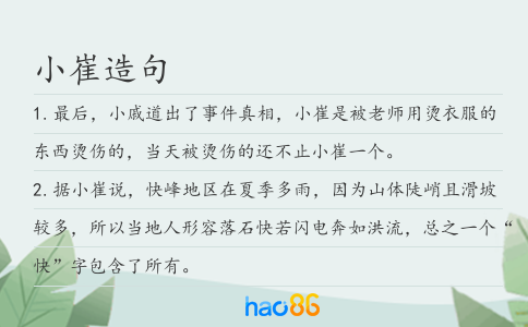小崔造句