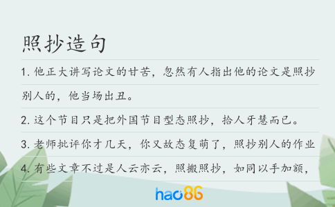 照抄造句
