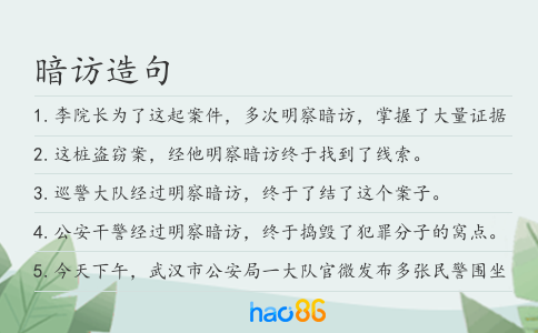 暗访造句