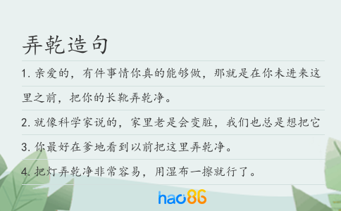 弄乾造句