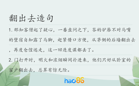 翻出去造句