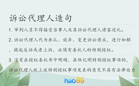 诉讼代理人造句