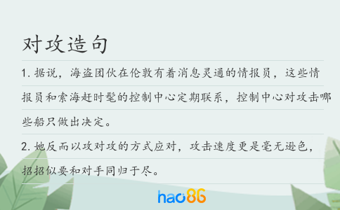 对攻造句