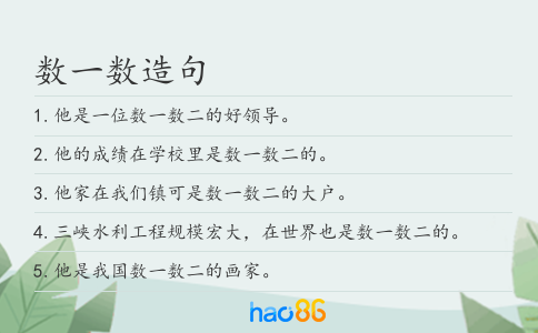 数一数造句