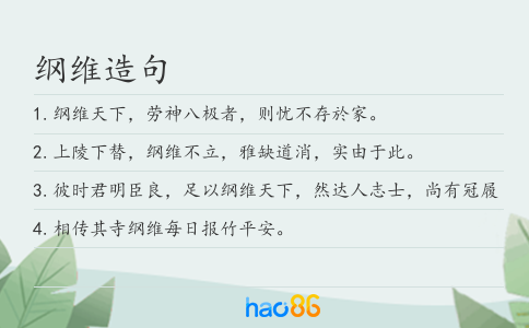 纲维造句