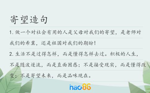 寄望造句