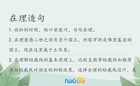 在理造句
