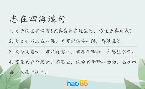 志在四海造句