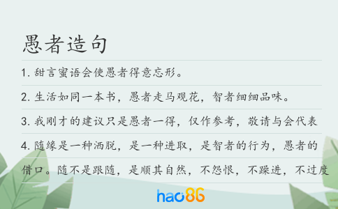 愚者造句