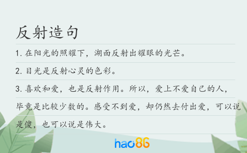 反射造句