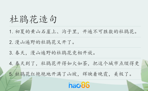 杜鹃花造句