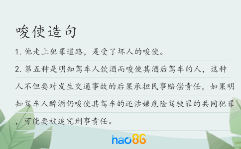 唆使造句