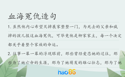 血海冤仇造句