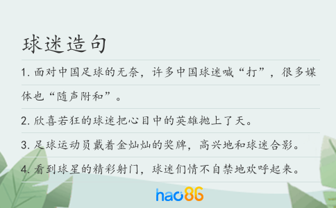 球迷造句