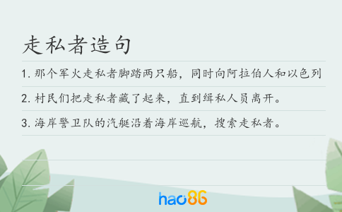 走私者造句