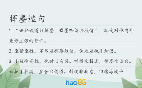 挥麈造句