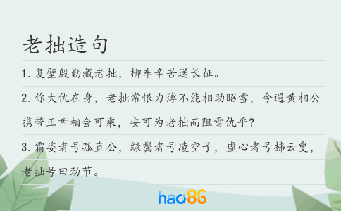 老拙造句