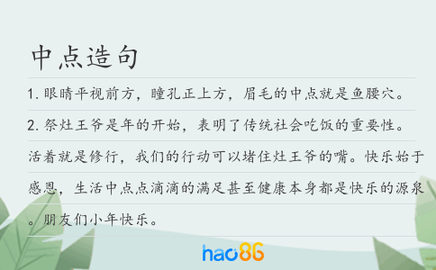 中点造句