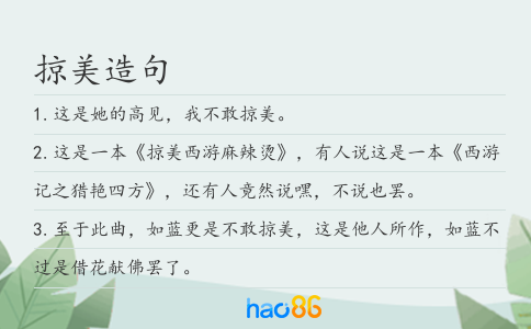 掠美造句