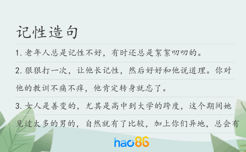 记性造句