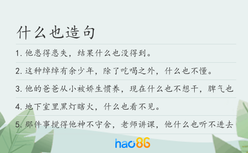 什么也造句