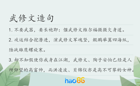 武修文造句