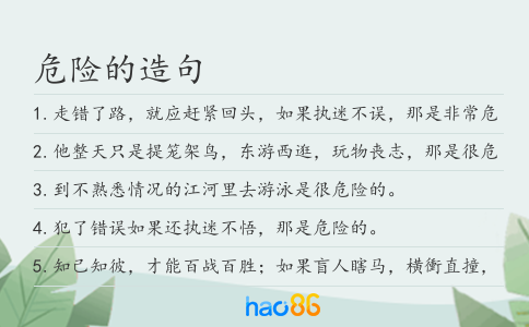 危险的造句