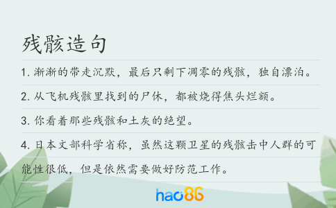 残骸造句