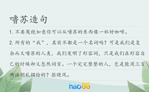 噜苏造句