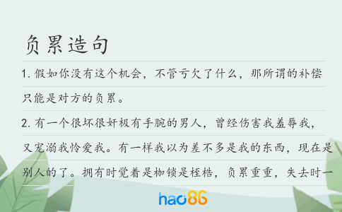 负累造句