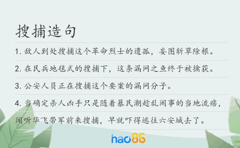 搜捕造句