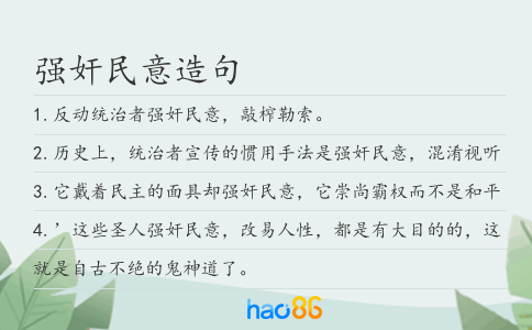 强奸民意造句