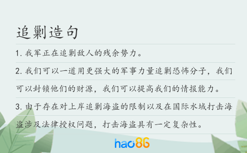 追剿造句