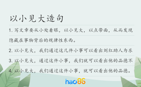 以小见大造句