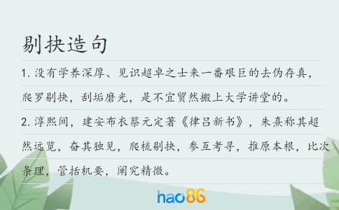 剔抉造句