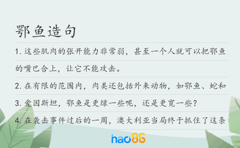 鄂鱼造句