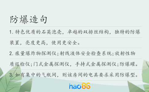 防爆造句