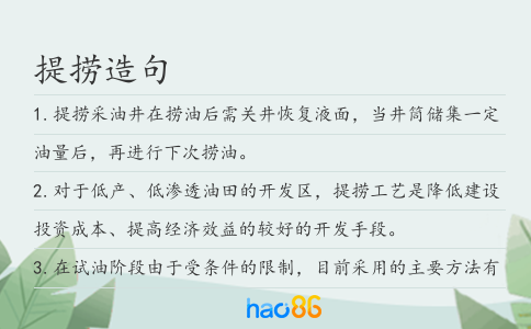 提捞造句