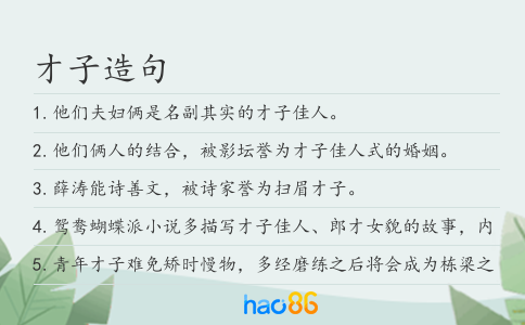 才子造句