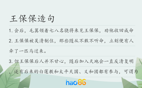 王保保造句