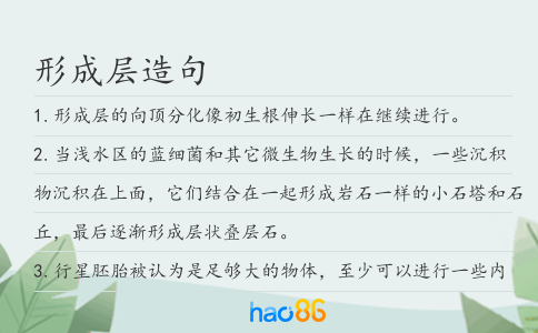 形成层造句