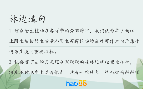 林边造句