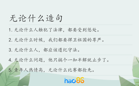 无论什么造句