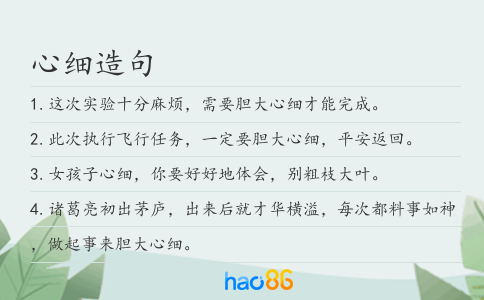 心细造句
