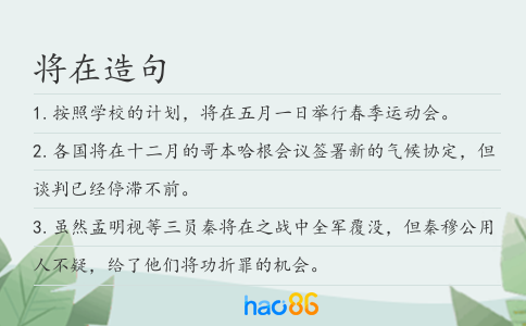 将在造句